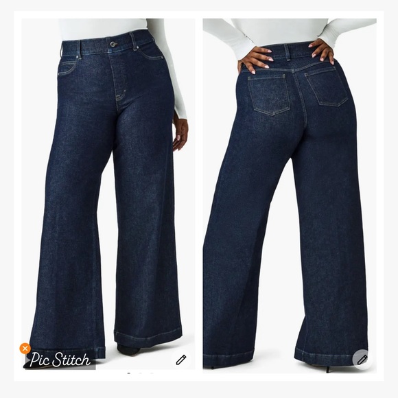 Spanx Denim Flare Raw Indigo Wash - Picture 1 of 11